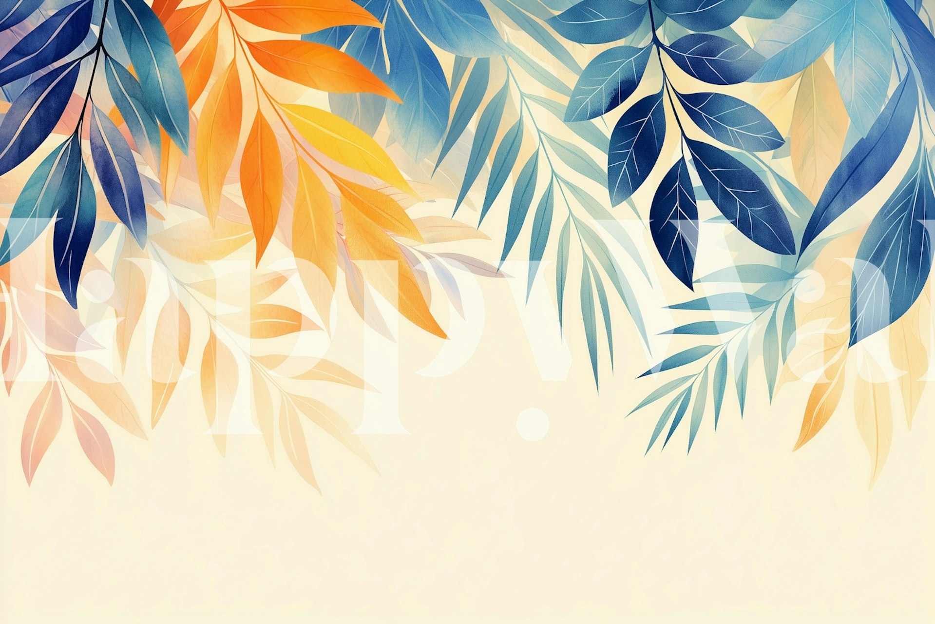 Vibrant foliage dreams wallpaper in a room