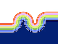 Retro Wavy Lines papiers peint