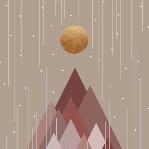 Sun & Mountains Coral Pink