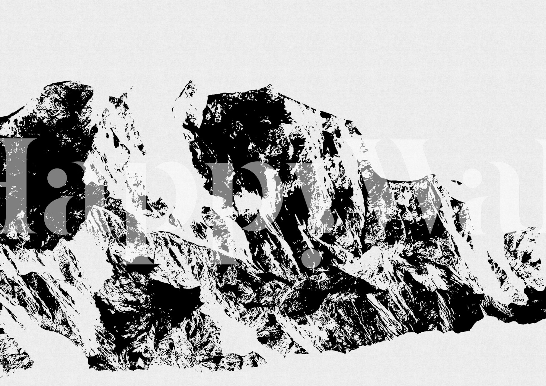 Mountains Photography wallpaper in a room