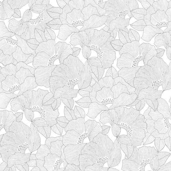 Delicate Flower Outlines