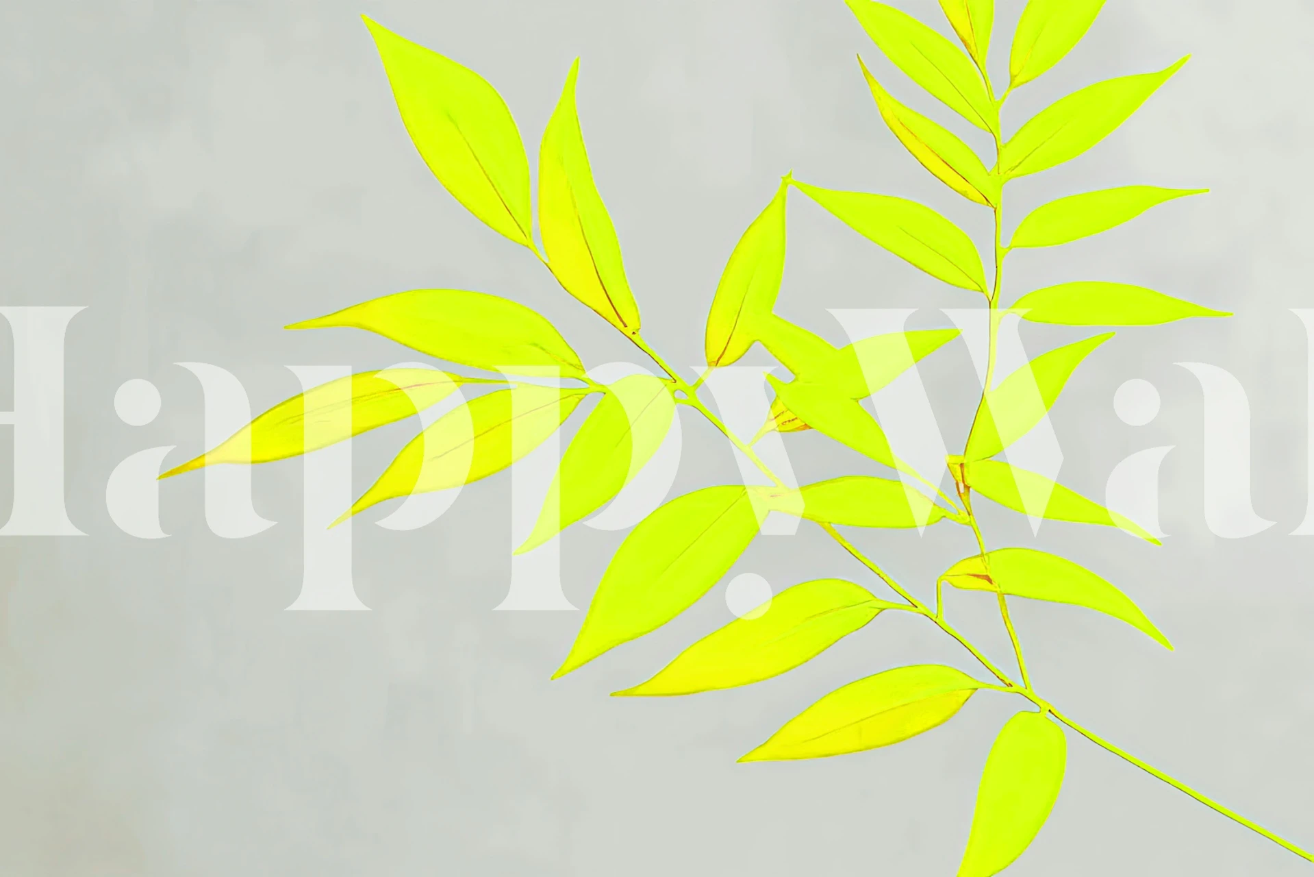 Yellow Fluor Leaves wallpaper in a room