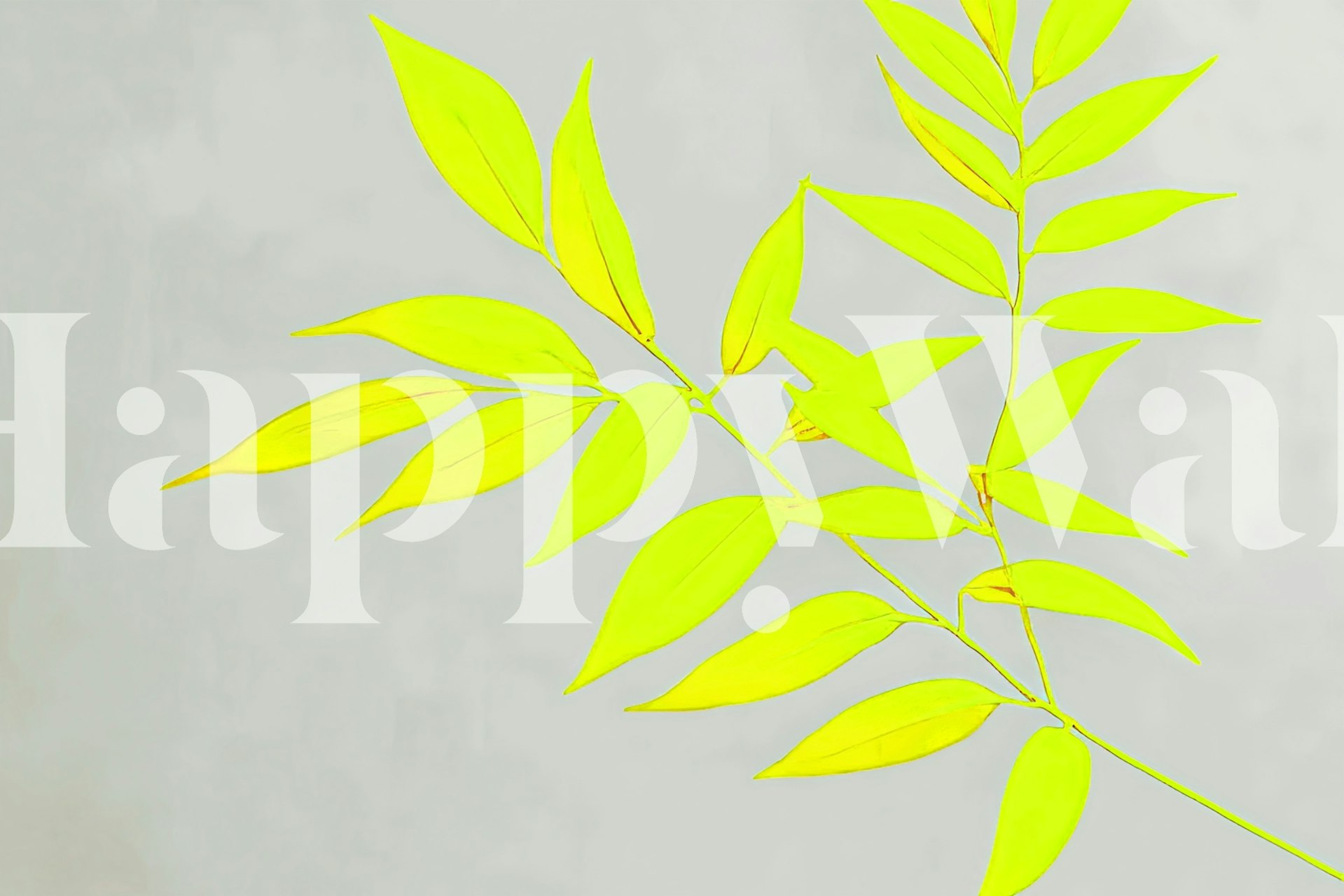 Yellow Fluor Leaves wallpaper in a room