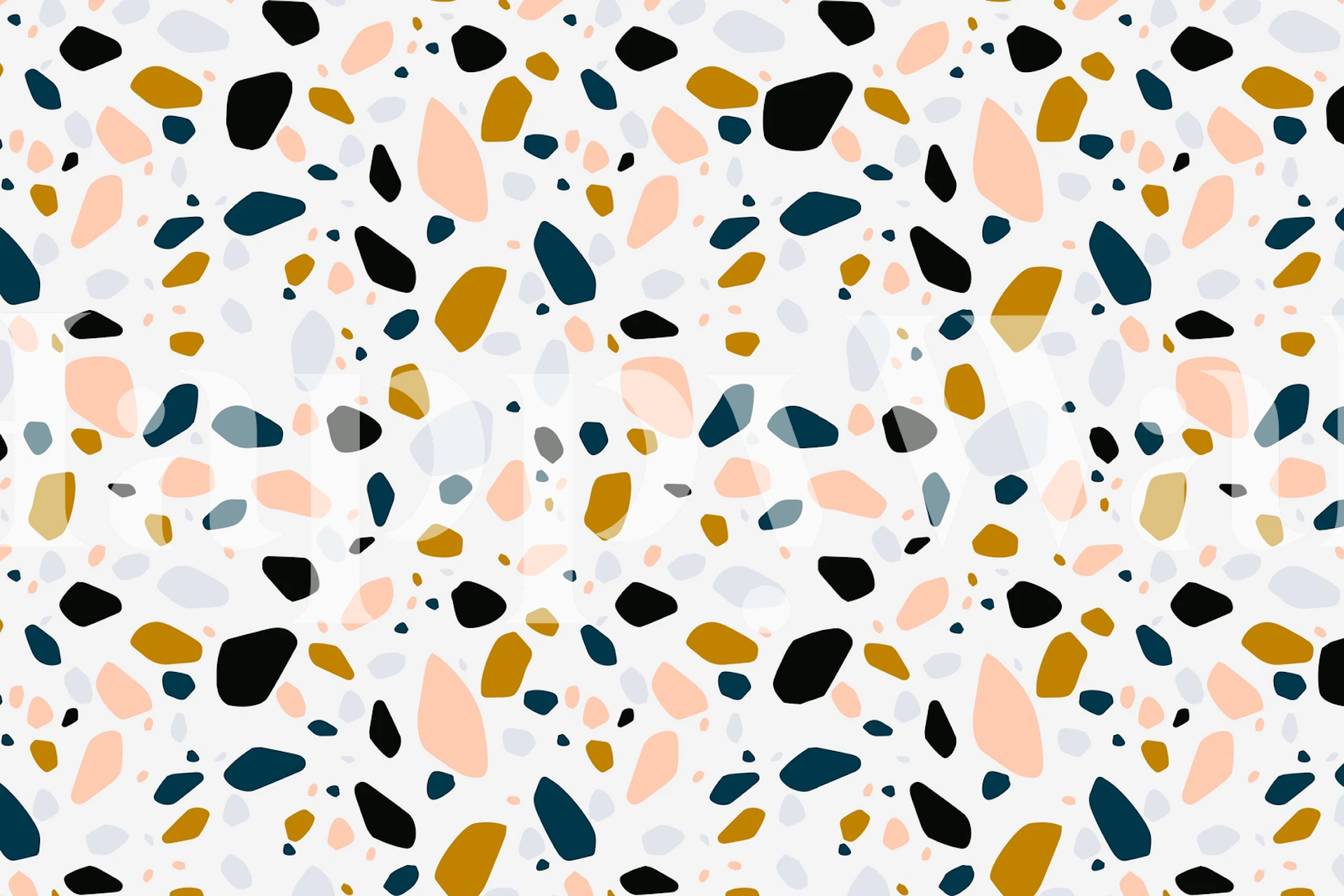 Colorful terrazzo mosaic design in various colors wallpaper