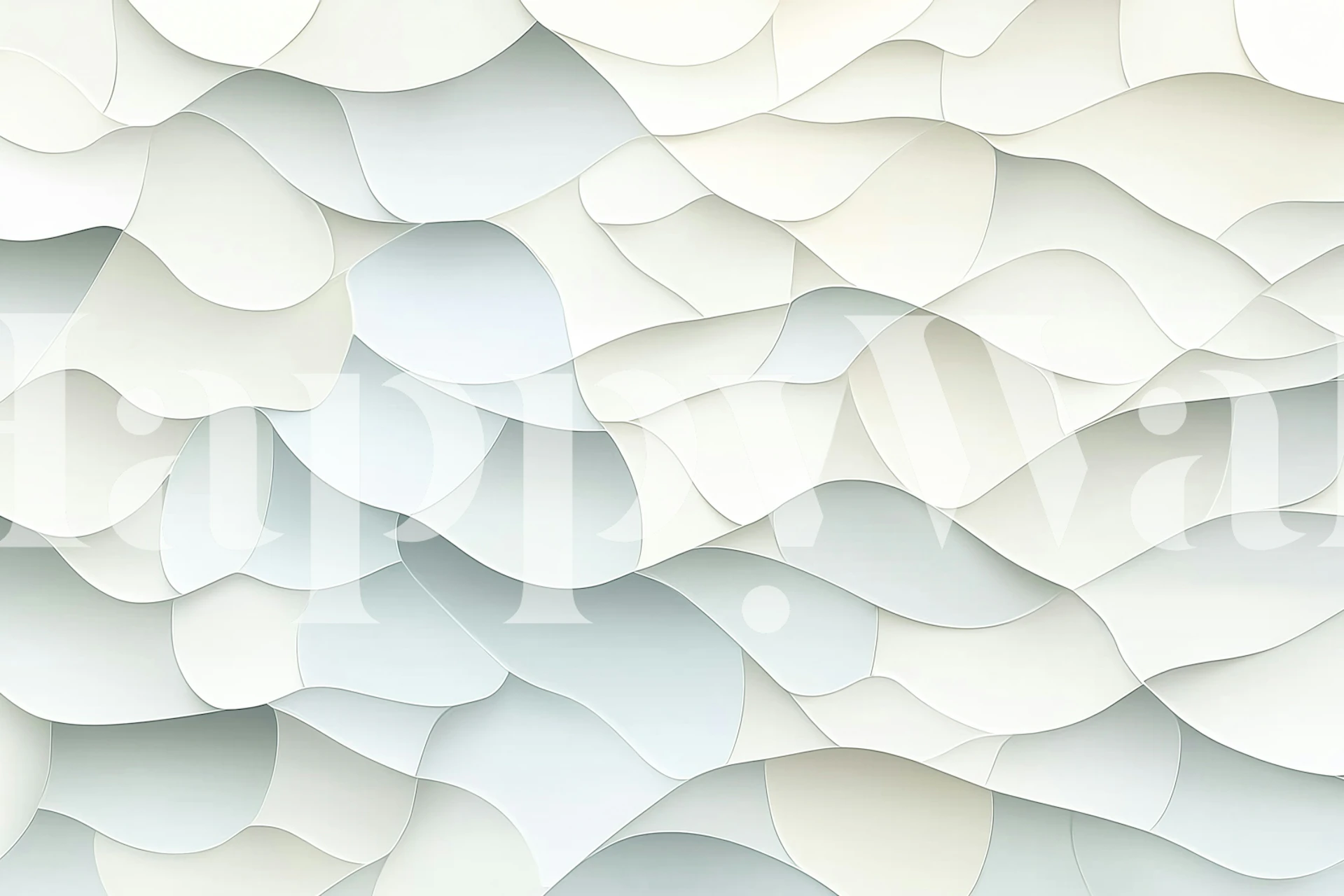 Papier peint Tranquil Layered Waves dans une pièce