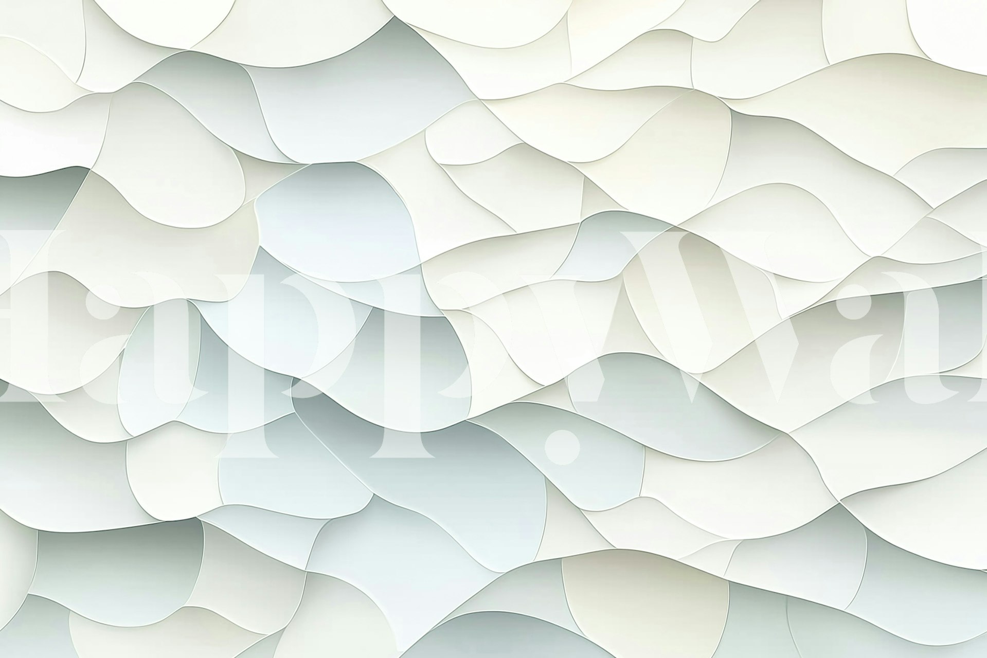 Tranquil Layered Waves wallpaper in a room