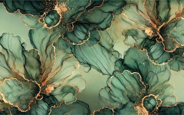 Emerald Veins Alcohol Ink