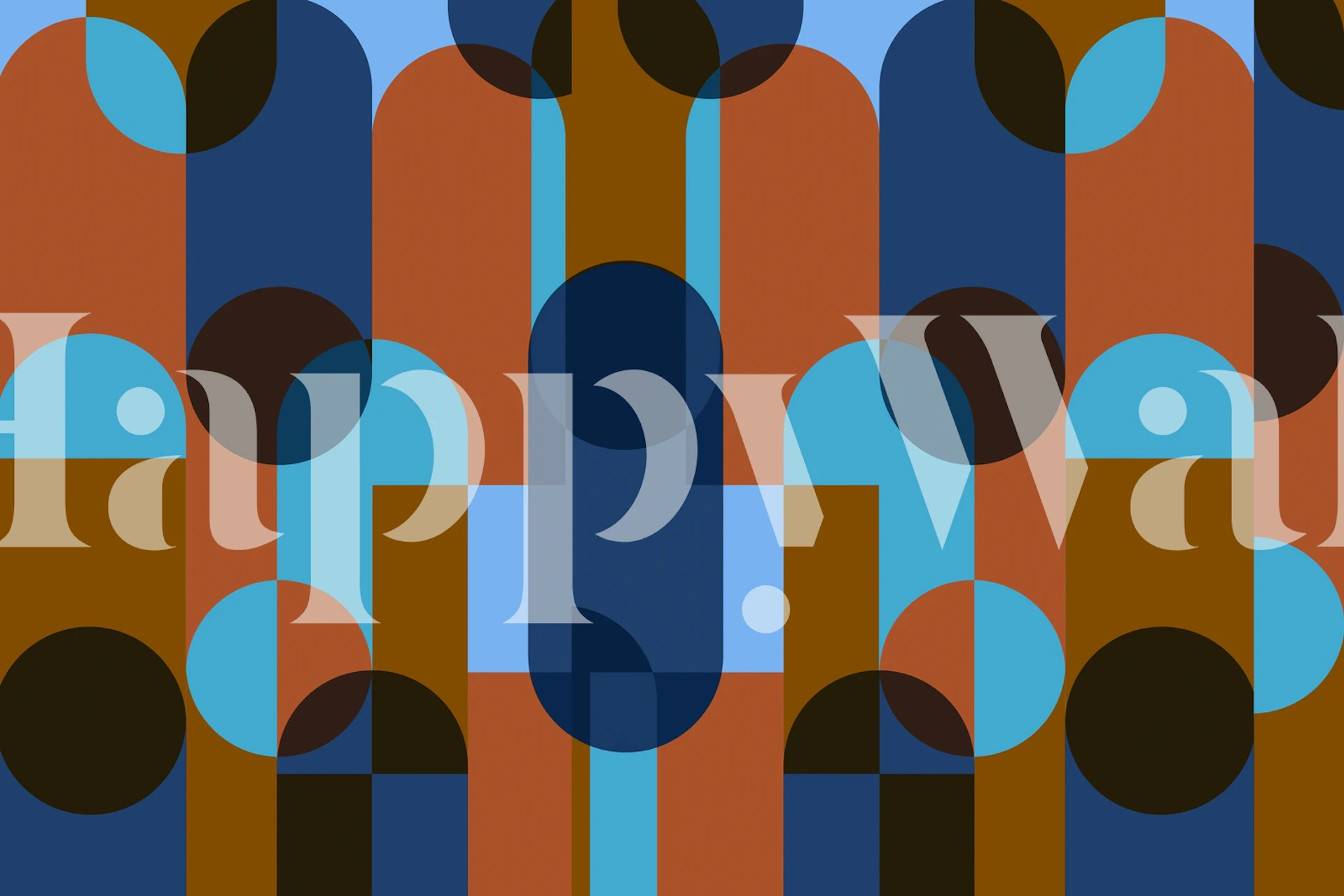 Geometric Ping Pong wallpaper in a room