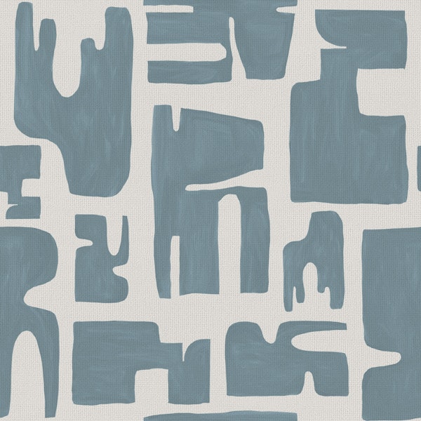 Mid Century Blue Art