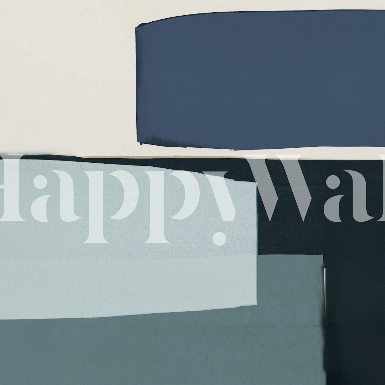 Design de papier peint Calm Blue Border dans une pièce