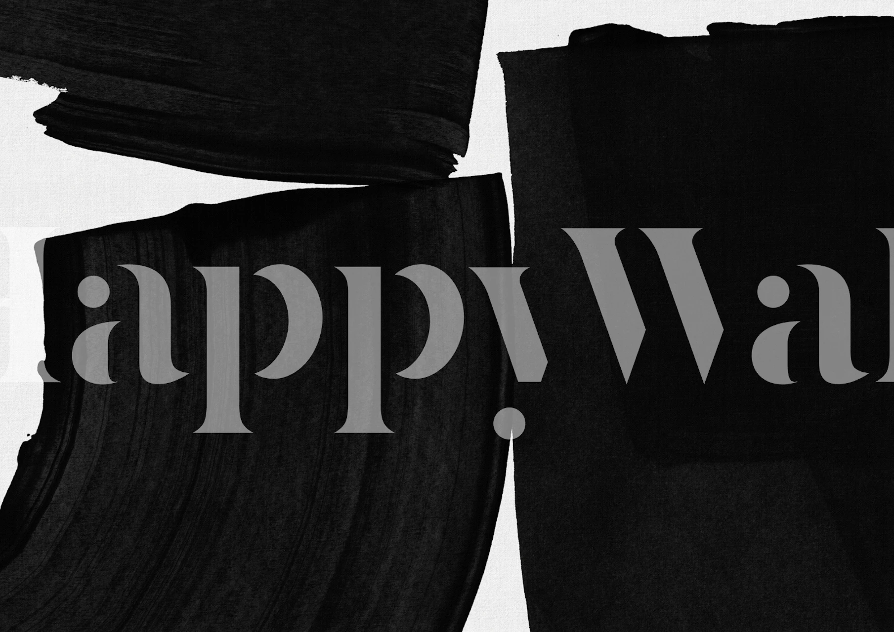 Minimalist black painting wallpaper v pokoji