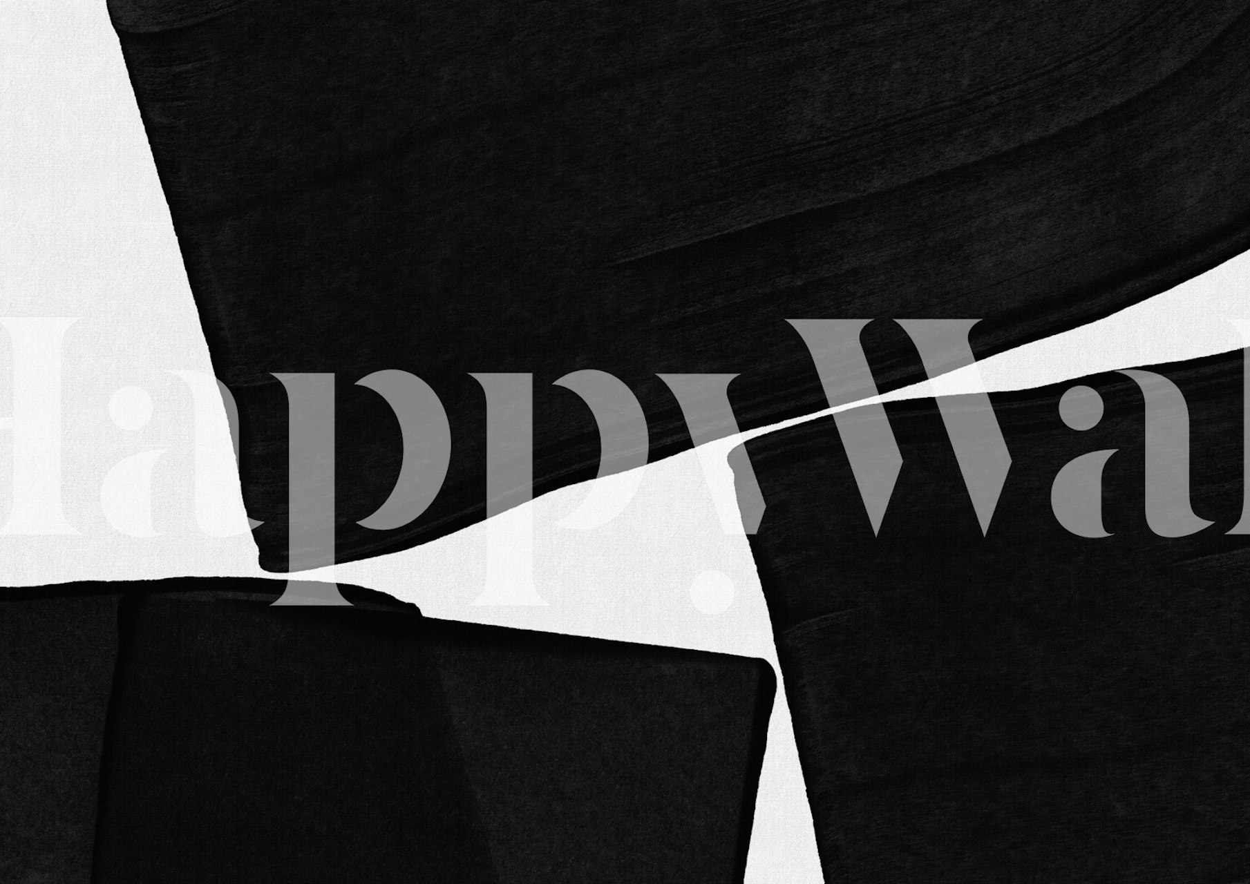 Minimalistisches black painting wallpaper in einem Raum