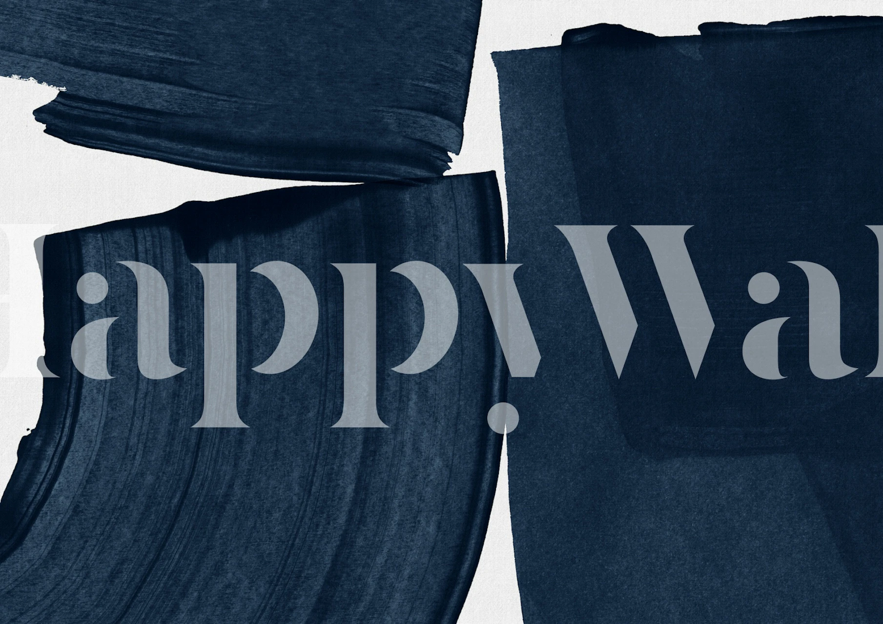 Deep blue minimalist wallpaper in a room