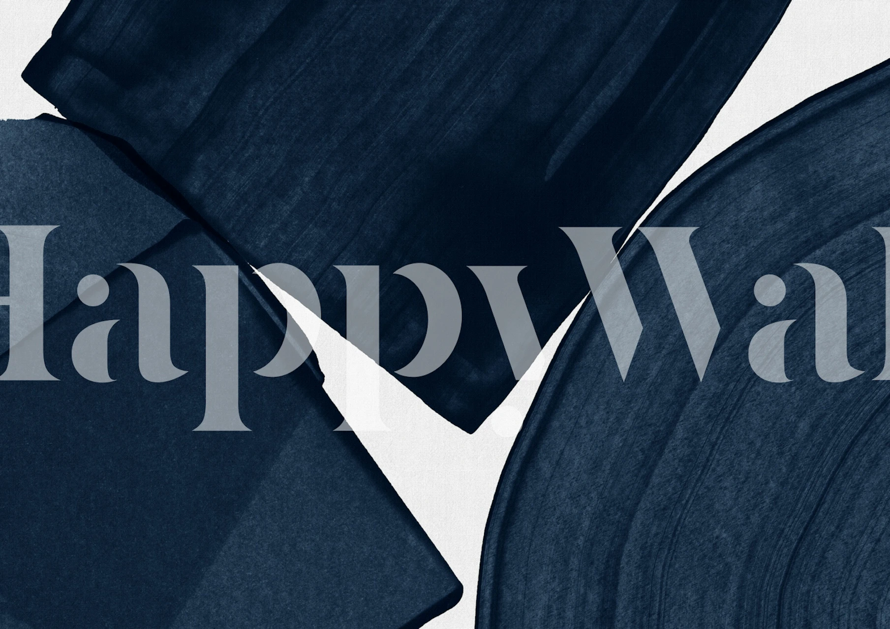 Navy blue brush strokes on white background wallpaper