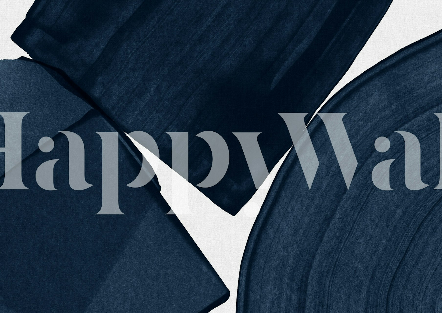 Navy blue brush strokes on white background wallpaper