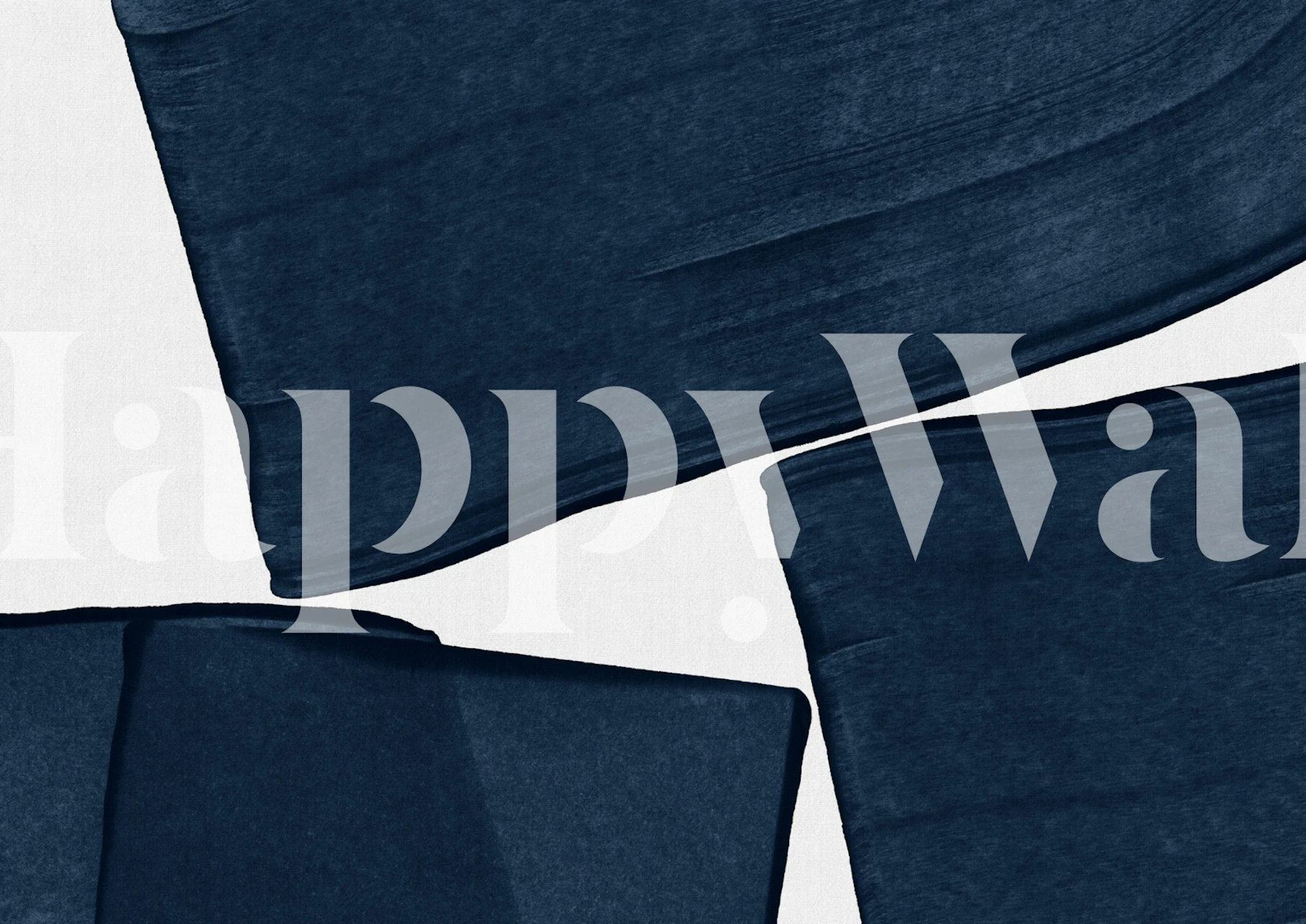 Minimalist Painting Blue III wallpaper in een kamer