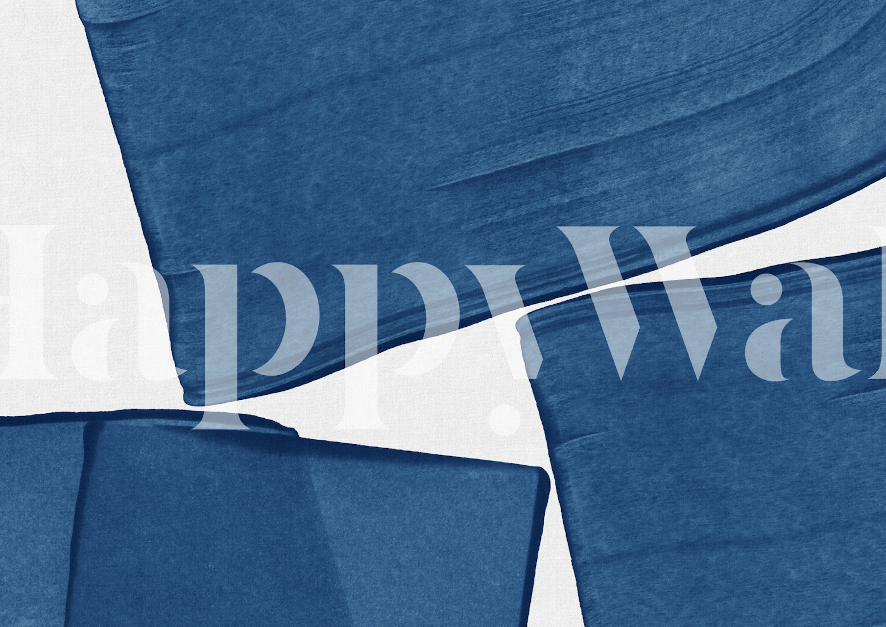 Blå abstrakt tapet för moderna interiörer