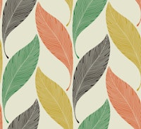 Tango - Chevron Leaves - Colorful Tropical -L tapet