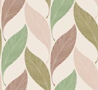 Tango - Chevron Leaves - Beige Green - Large tapet