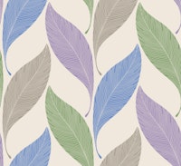 Tango - Chevron Leaves - Floral Toned - Large tapet