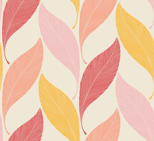 Tango - Chevron Leaves - Yellow Pink - L