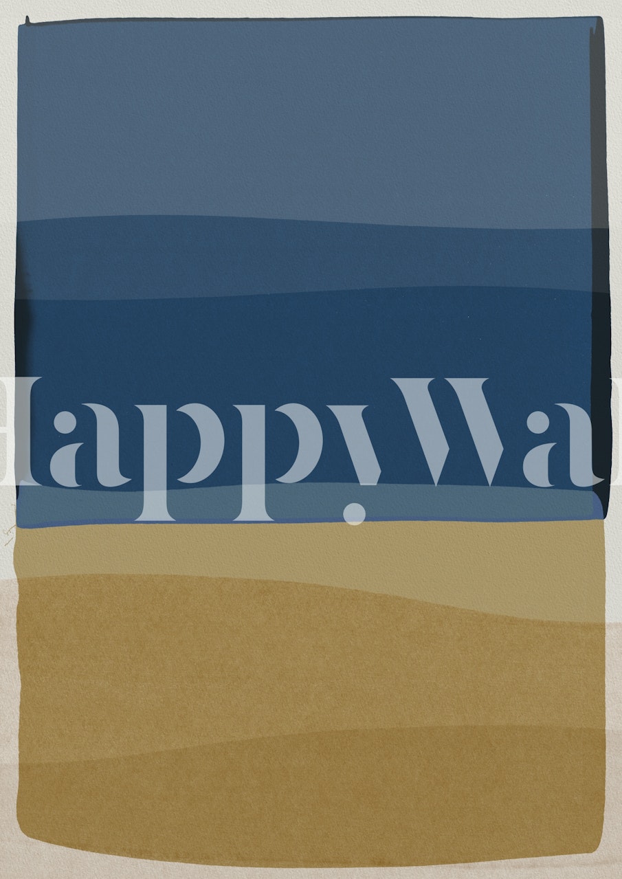 Ταπετσαρία Modern Blue and Brown σε έναν χώρο