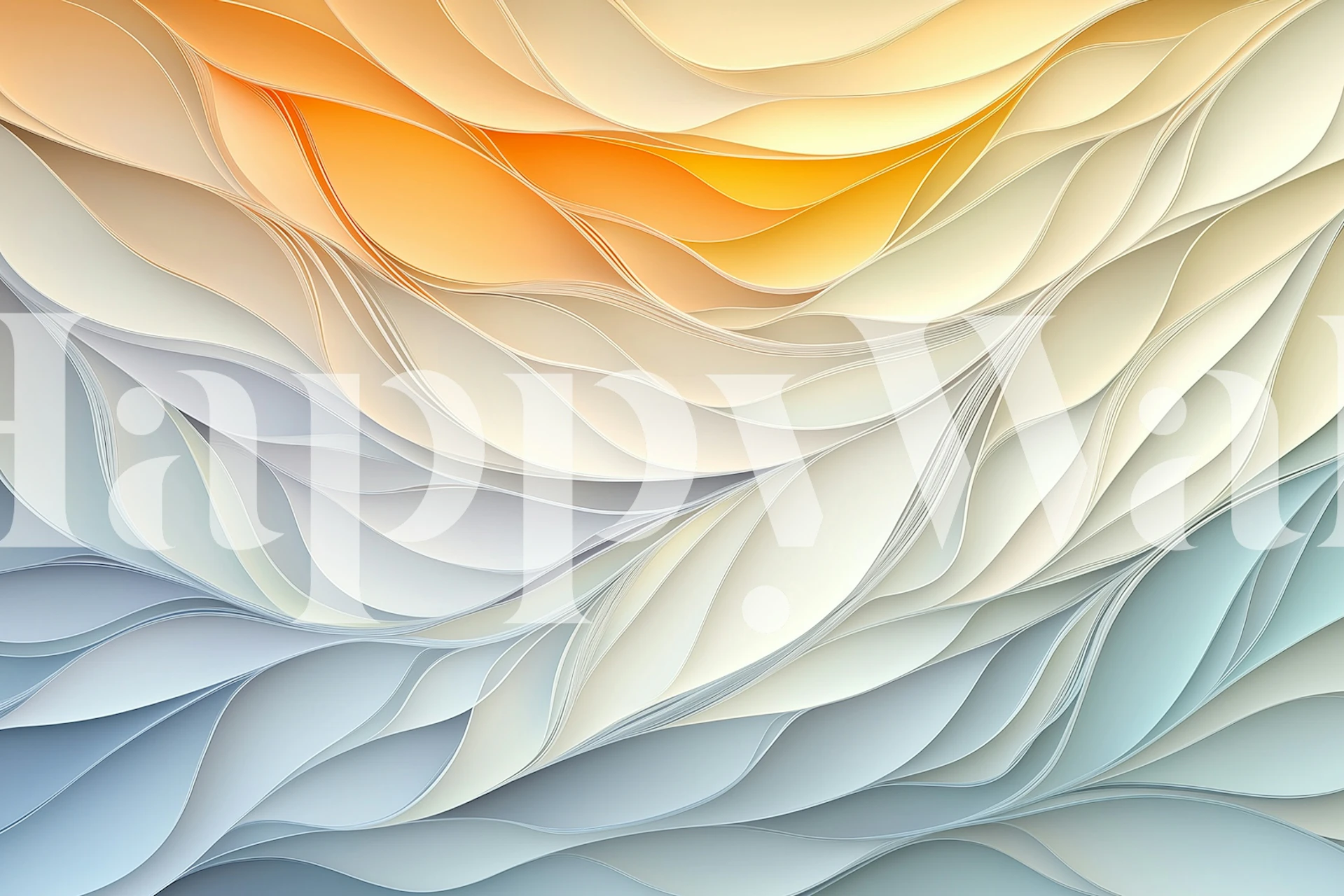 Pastel Wave Serenity wallpaper in a room