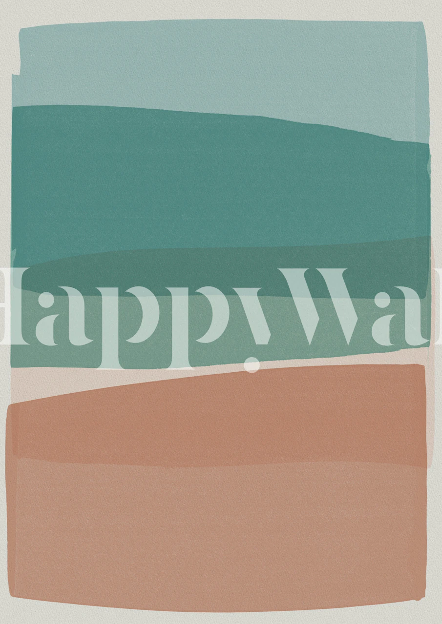 Modern Turquoise and Pink tapet i et rom