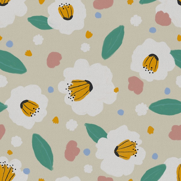 Pastel Florals & Leaves