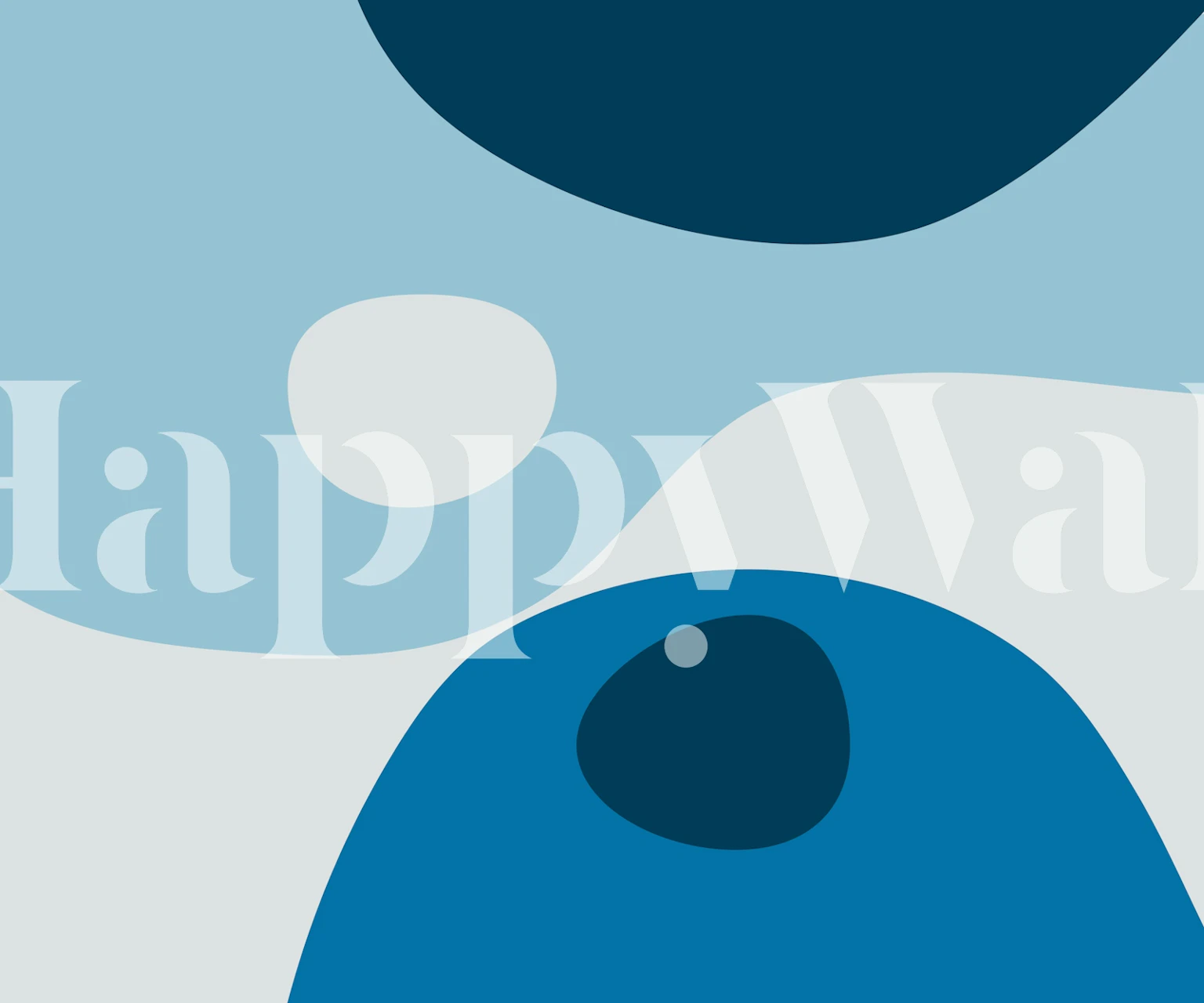 Papier peint Tranquil Blue Harmony dans une pièce