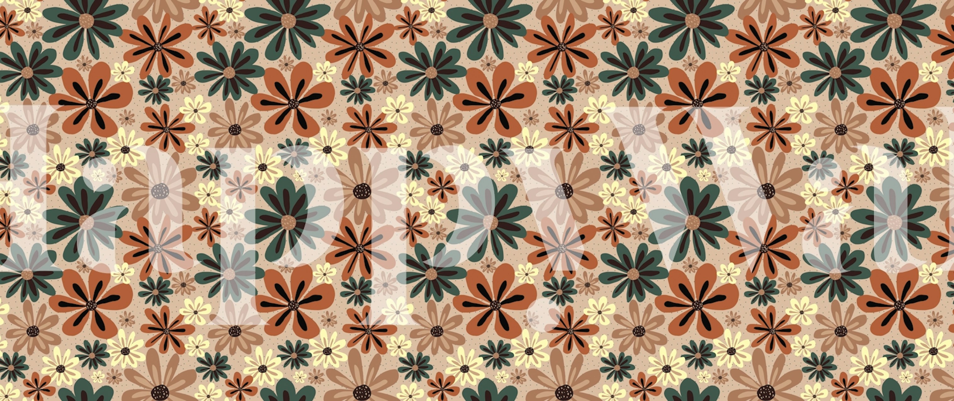 Chic Botanical Bliss behang in een kameropzet