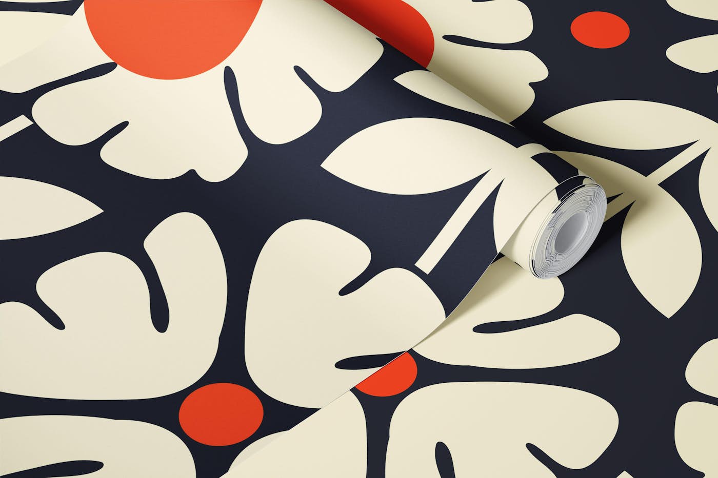 Mid-Century Floral Touch wallpaper roll