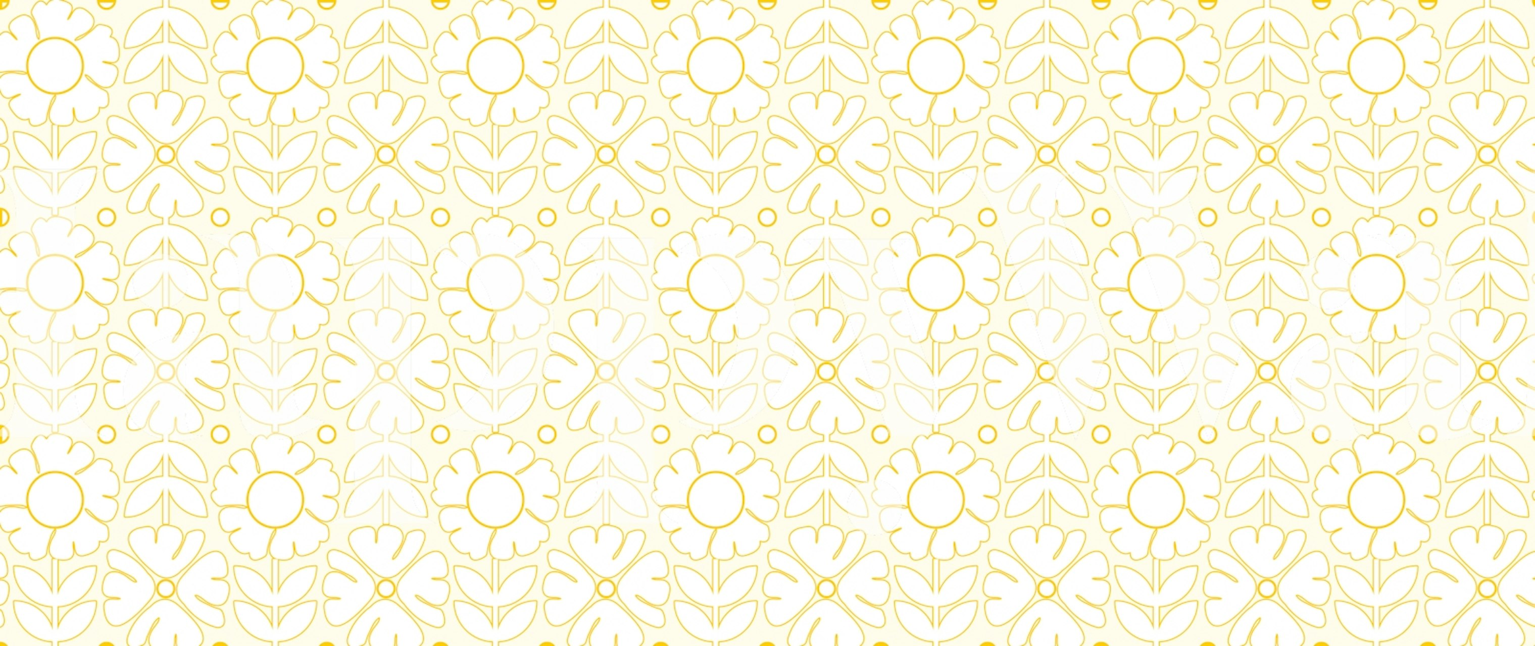 Papier peint jaune vif Yellow Bloom Serenity dans une pièce