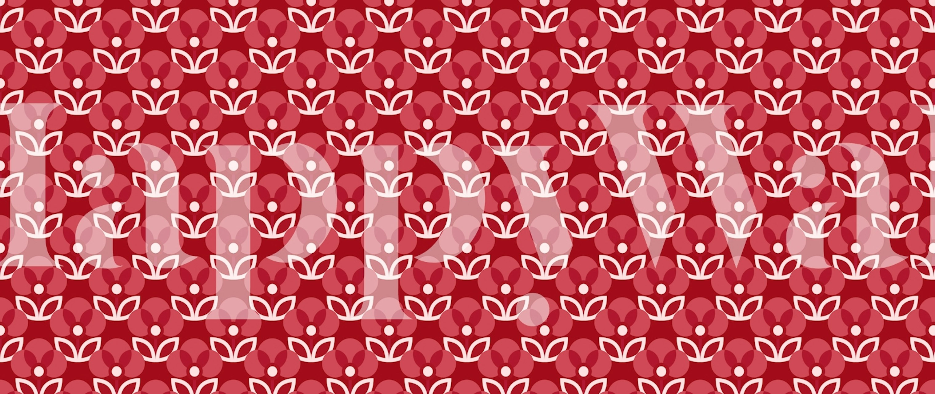 Red Blossom Delight tapet i et rum