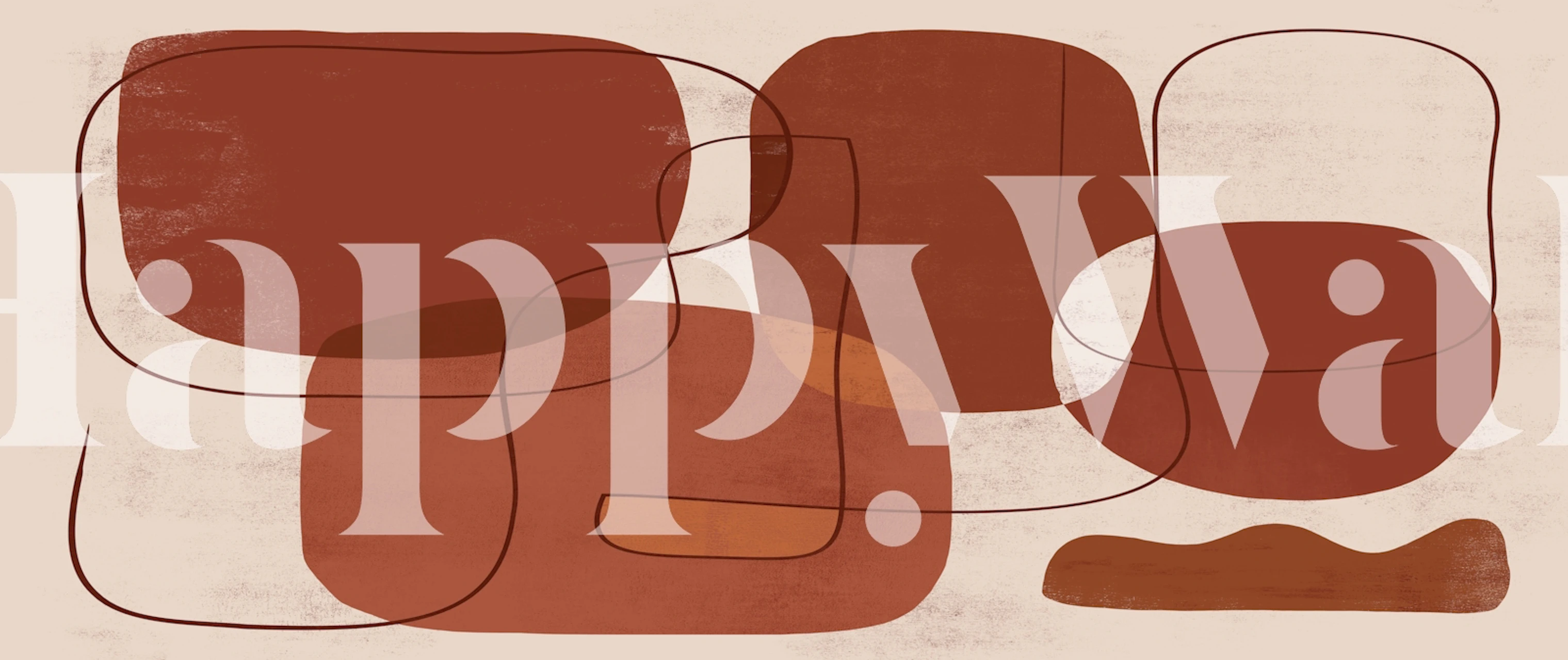 Retro Earthy Geometry wallpaper in a room