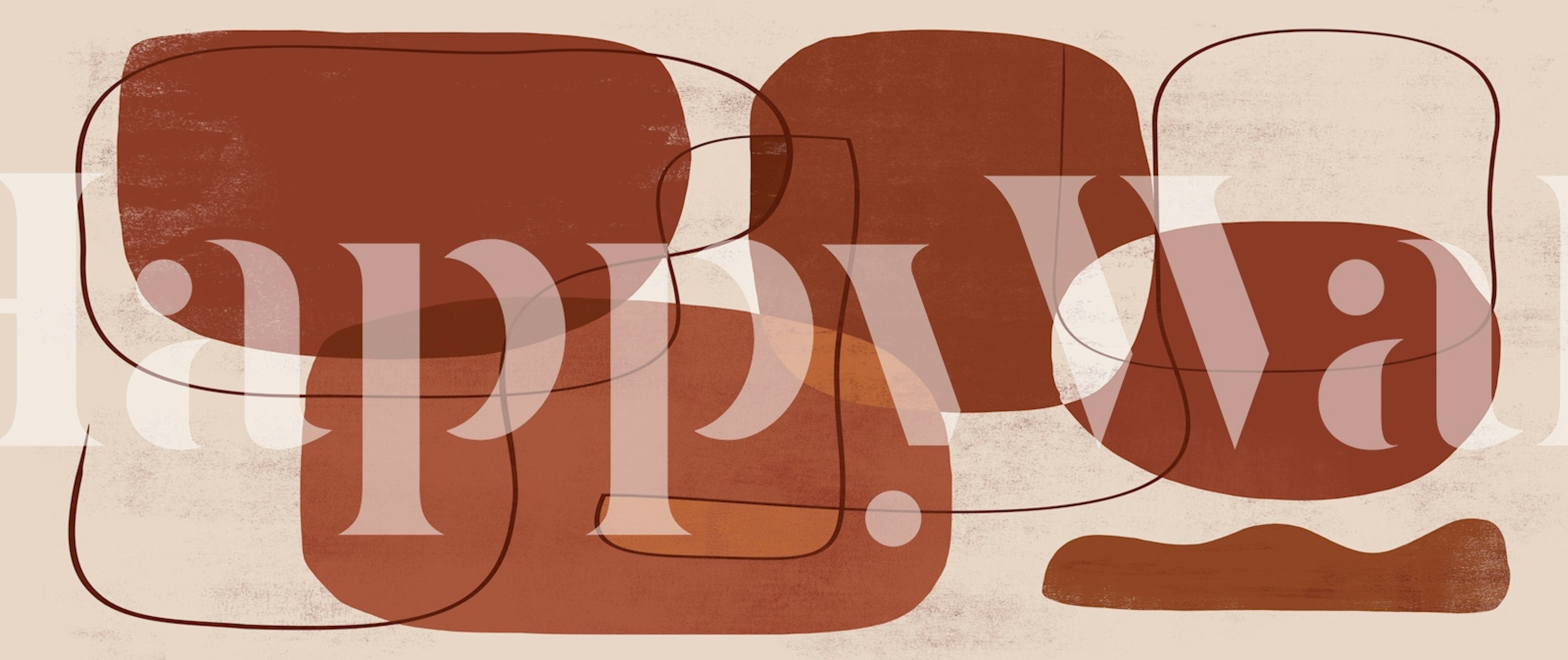 Retro Earthy Geometry tapet i ett rum