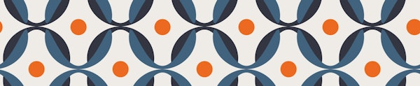 Geometric Orange and Blue