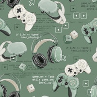 Game Mode: On - dark green papiers peint