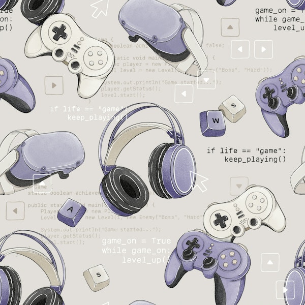 Game Mode: On - cream lavender