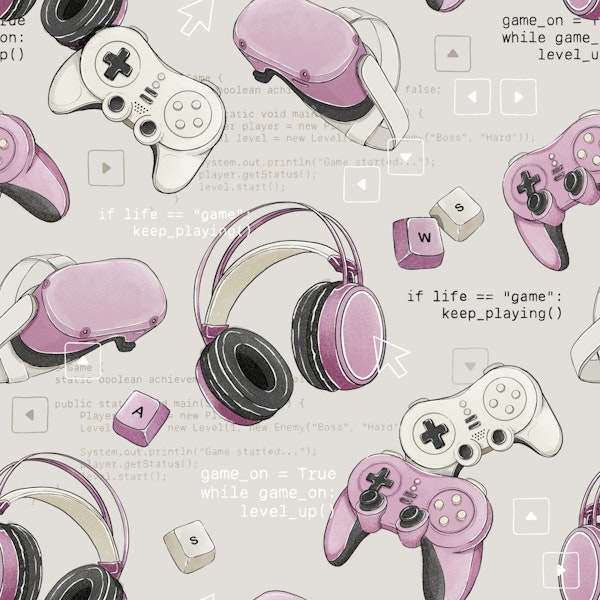 Game Mode: On - cream pink