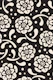Dolce Block Print Style Retro Floral Black