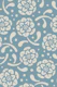 Dolce Block Print Style Retro Floral Blue