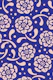 Dolce Block Print Style Retro Floral Royal