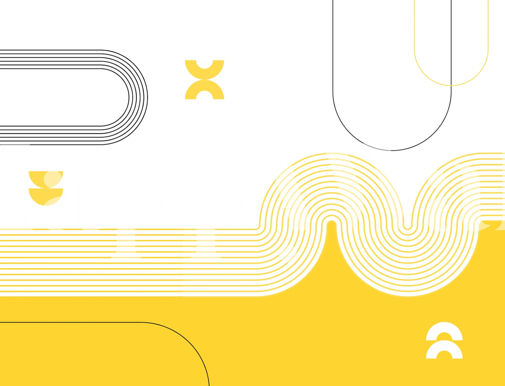 Bold Geometric Wave wallpaper in a room