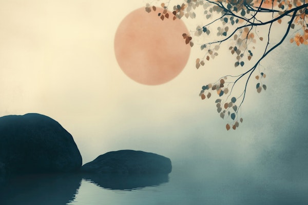 Serene Sunset Reflection