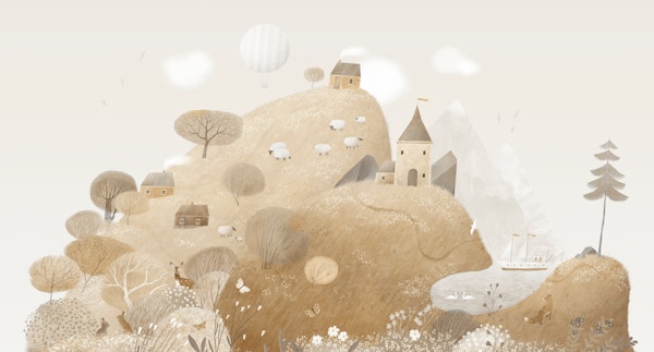 Dreamy Village in Nature