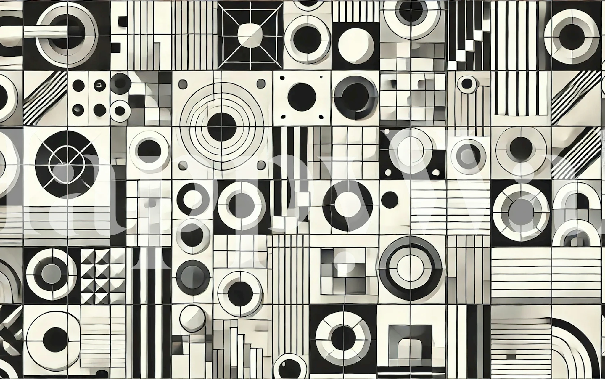 Tapeta Mono Form Tile v moderní místnosti