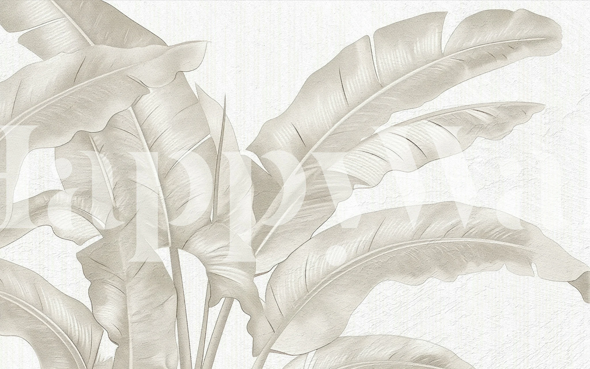Elegant leaf pattern wallpaper in una stanza