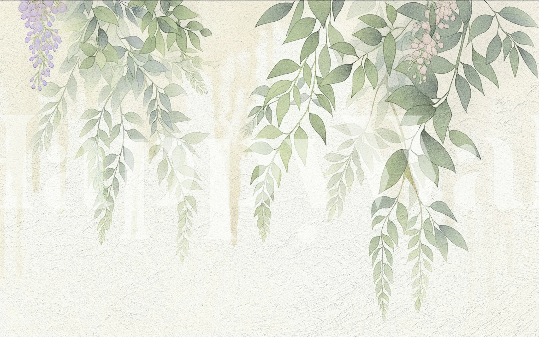 Nostalgic Leaves wallpaper in a room