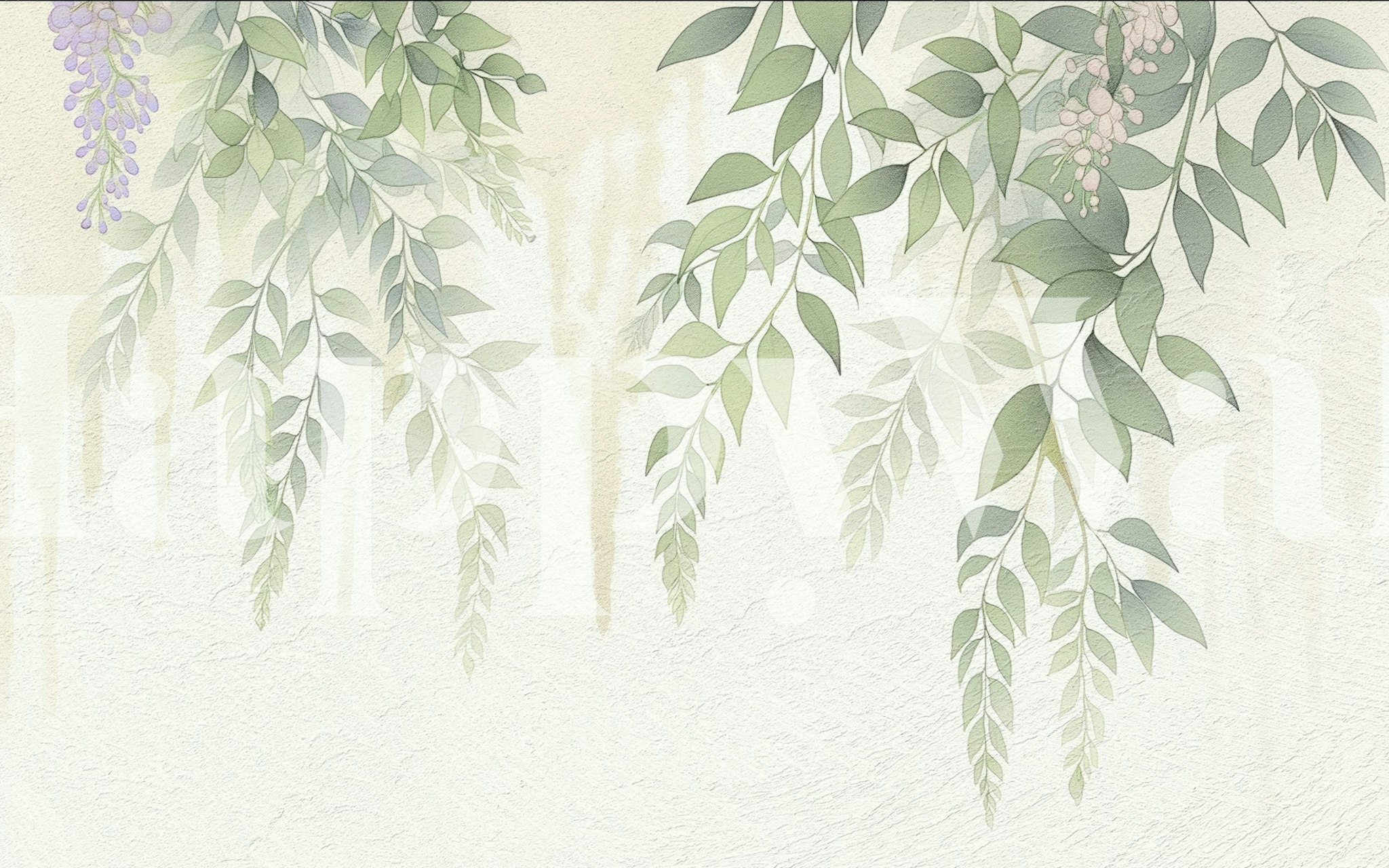 Nostalgic Leaves wallpaper in a room